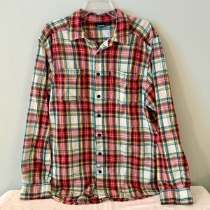 Kavu Men's Vintage Plaid Flannel Button-Up Shirt Sz XL